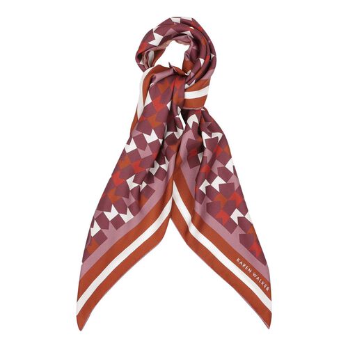 Karen Walker Monogram Large Check Classic Scarf